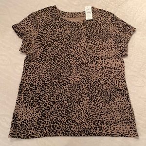 NWTs LOFT Short sleeved Animal Print Shirt sz S